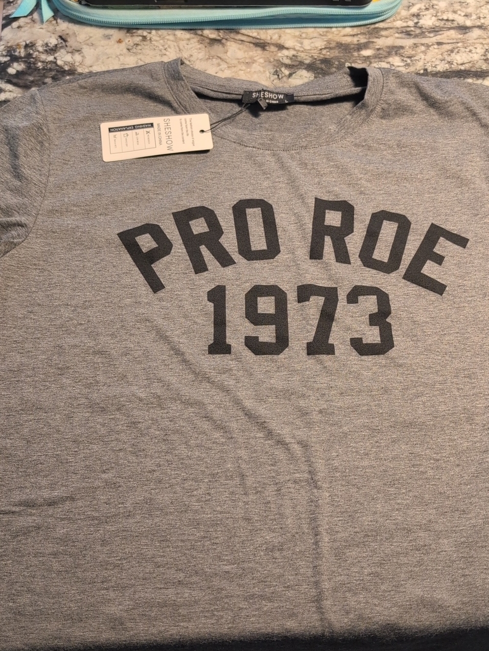 Gray 'PRO ROE 1973' Men's Crewneck T-Shirt